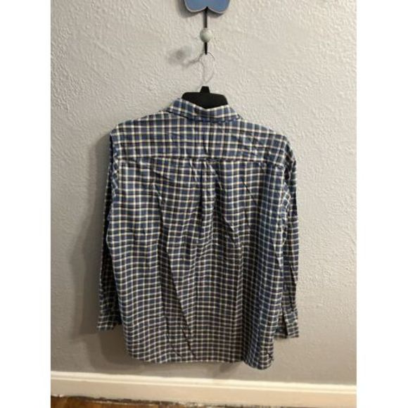 Cabela's Men's Small Blue White Striped ￼Button Down Shirt‎ - Picture 6 of 7